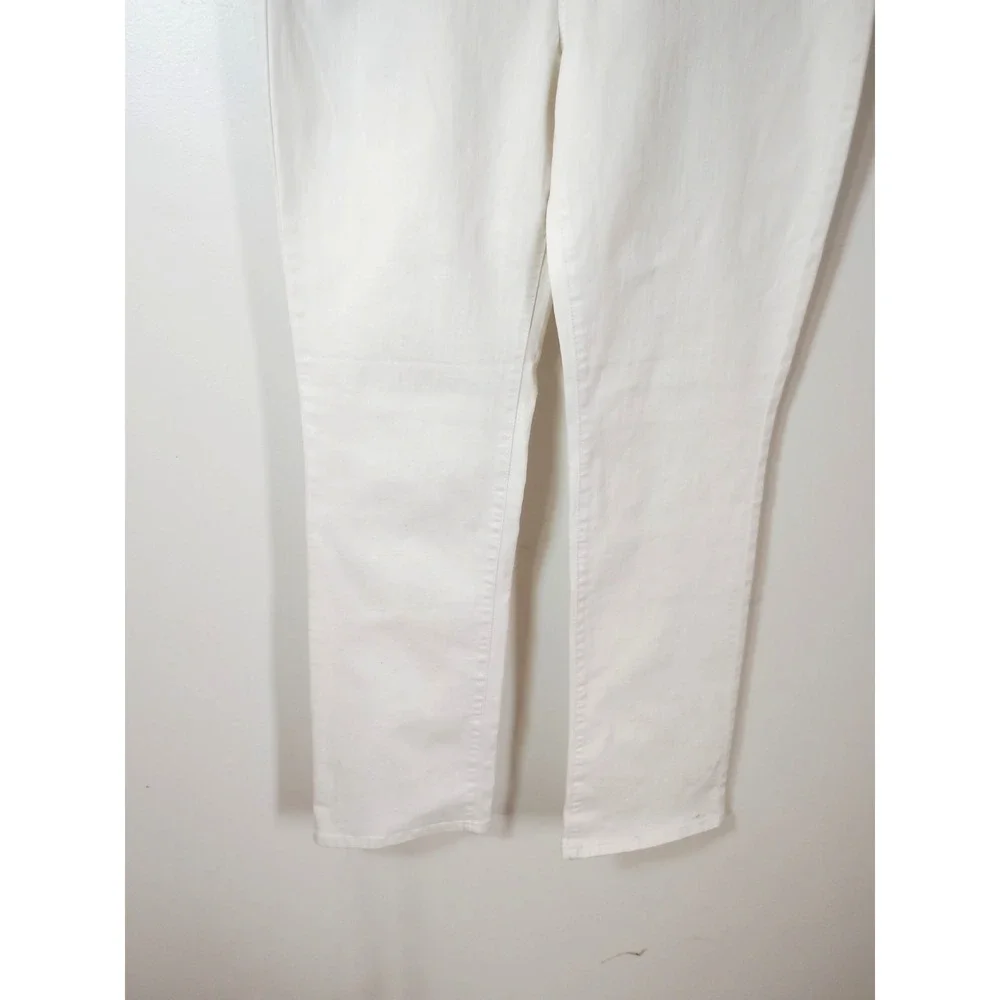 NWT Not Your Daughters Jeans NYD Women 16 WHITE Straight Leg Classic Preppy $104